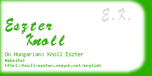 eszter knoll business card